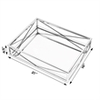 Beaumont Lane Modern Rectangle Serving Tray in Polished Silver