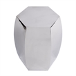 Beaumont Lane Contemporary Carter Side Table in Polished Silver