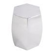 Beaumont Lane Contemporary Carter Side Table in Polished Silver