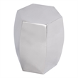 Beaumont Lane Contemporary Carter Side Table in Polished Silver