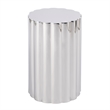 Beaumont Lane Metal Contemporary Side Table in Polished Silver