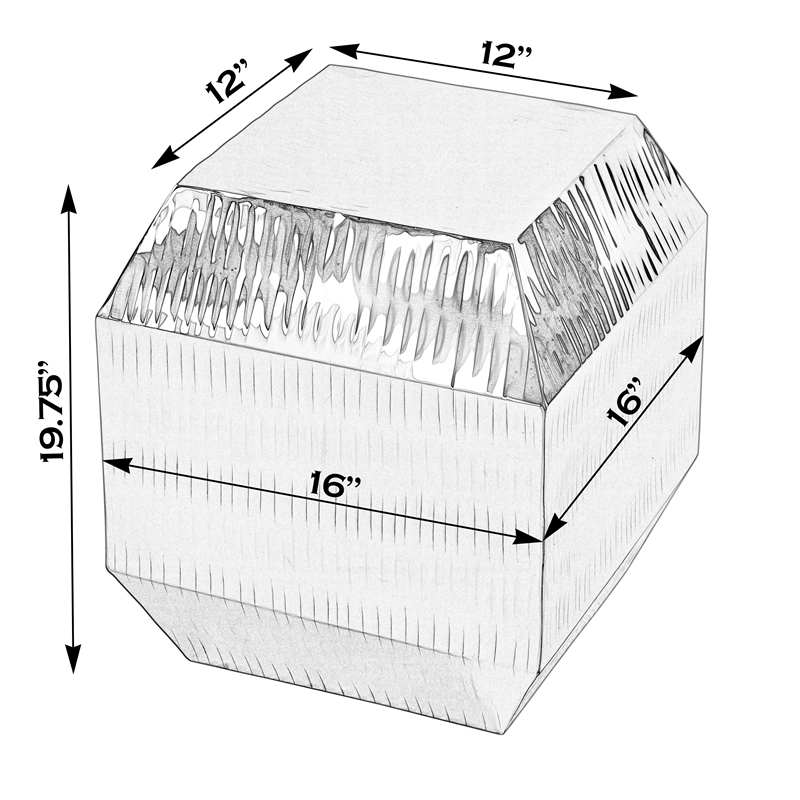 Beaumont Lane Metal Contemporary Side Table in Polished Silver
