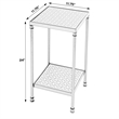 Beaumont Lane Modern Resin and Bone Inlay Side Table in Gray Bone Inlay