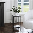 Beaumont Lane Modern Resin and Bone Inlay Side Table in Gray Bone Inlay