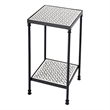 Beaumont Lane Modern Resin and Bone Inlay Side Table in Gray Bone Inlay