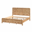 Beaumont Lane Transitional King Burl Wood Panel Bed in Natural