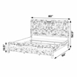 Beaumont Lane Transitional King Burl Wood Panel Bed in Natural