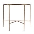 Beaumont Lane Modern Marble and Iron Demilune Console Table in Ivory