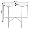 Beaumont Lane Modern Marble and Iron Demilune Console Table in Ivory
