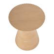 Beaumont Lane Contemporary Round Wood Side Table in Brown Finish