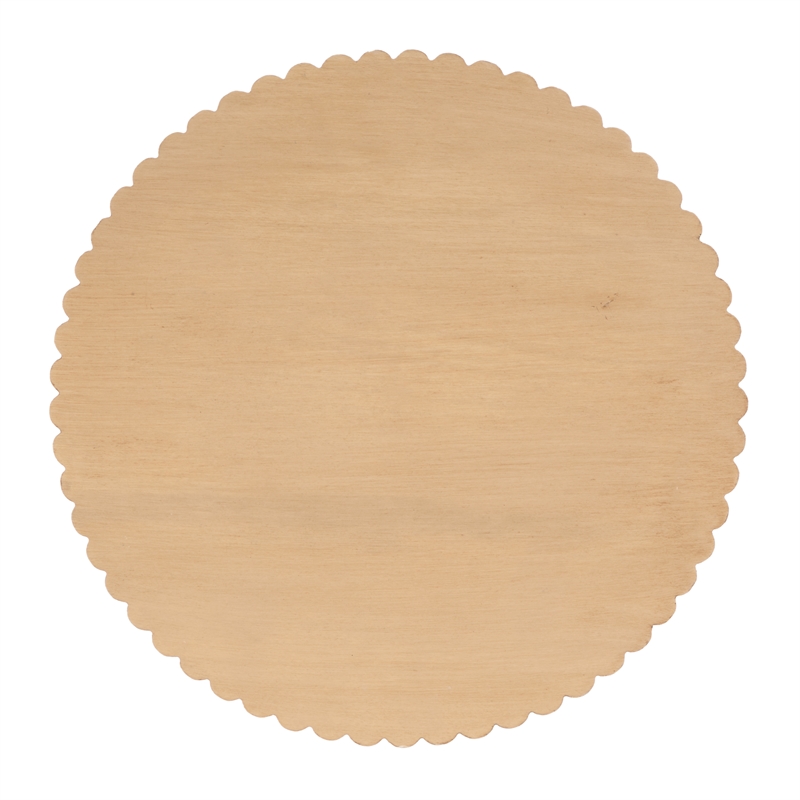 Beaumont Lane Contemporary Round Wood Side Table in Brown Finish