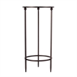 Beaumont Lane Transitional Round Glass and Metal Side Table in Black