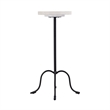 Beaumont Lane Modern Traditional Round Marble and Iron Side Table