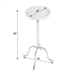 Beaumont Lane Modern Traditional Round Marble and Iron Side Table