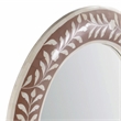Beaumont Lane Bone Inlay Brown Oval Wall Mirror 40