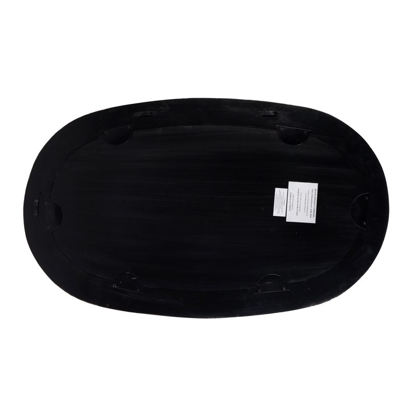 Beaumont Lane Bone Inlay Brown Oval Wall Mirror 40