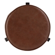 Beaumont Lane Transitional Adjustable Height Leather & Iron Bar Stool in Brown