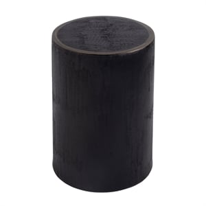 Beaumont Lane Transitional 12&quotW Round Stainless Steel End Table in Bronze
