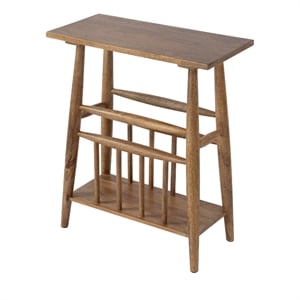 Beaumont Lane Mid-Century 20&quotW Rect. Wood Magazine Side Table in Natural