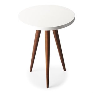 Beaumont Lane Mid-Century Loft Carlsbad End Table in White Finish