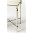 Beaumont Lane Contemporary Marble End Table in Silver Finish
