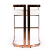 Beaumont Lane Contemporary Rose Gold & White Faux Leather Counter Stool