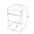 Beaumont Lane Contemporary Rose Gold & White Faux Leather Counter Stool