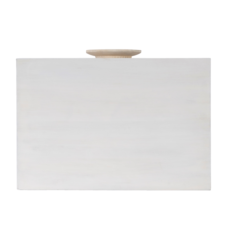 Beaumont Lane Contemporary White Finish 2 Drawers Wood End Table