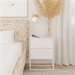 Beaumont Lane Contemporary White Finish 2 Drawers Wood End Table