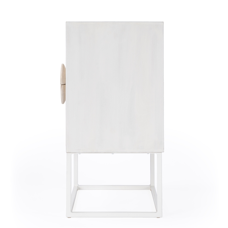 Beaumont Lane Contemporary White Finish 2 Drawers Wood End Table