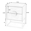 Beaumont Lane Contemporary White Finish 2 Drawers Wood End Table