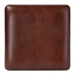 Beaumont Lane Contemporary Leather Bone Inlay Accent Stool in White & Brown