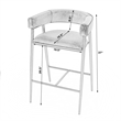 Beaumont Lane Transitional Brown Leather And Iron Cushioned Bar Stool