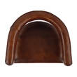 Beaumont Lane Transitional Brown Leather And Iron Cushioned Bar Stool