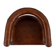 Beaumont Lane Transitional Brown Leather And Iron Cushioned Bar Stool