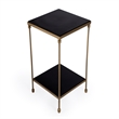Beaumont Lane Contemporary Iron And Black Granite Side Table