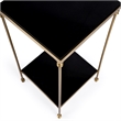 Beaumont Lane Contemporary Iron And Black Granite Side Table