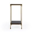 Beaumont Lane Contemporary Iron And Black Granite Side Table