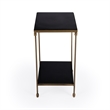 Beaumont Lane Contemporary Iron And Black Granite Side Table