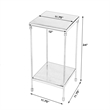 Beaumont Lane Contemporary Iron And Black Granite Side Table