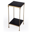 Beaumont Lane Contemporary Iron And Black Granite Side Table