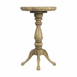 Beaumont Lane Traditional Antique Beige Scalloped Edge Accent Table