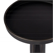 Beaumont Lane Contemporary Large Pedestal Side Table - Black