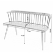 Beaumont Lane Transitional Wood And Iron Spindle Back Bench - Black