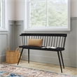 Beaumont Lane Transitional Wood And Iron Spindle Back Bench - Black
