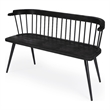Beaumont Lane Transitional Wood And Iron Spindle Back Bench - Black
