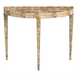 Beaumont Lane Mid-Century Light Burl Console Table in Brown Finish