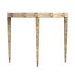 Beaumont Lane Mid-Century Light Burl Console Table in Brown Finish