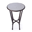 Beaumont Lane Transitional Outdoor Marble Side Table In Bronze
