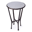 Beaumont Lane Transitional Outdoor Marble Side Table In Bronze